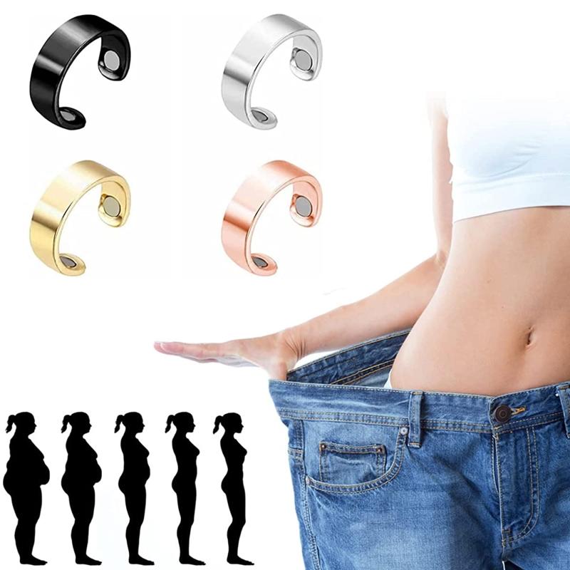 4Pcs Wide Open Magnetic Ring Adjusable Lymphatic Drainage Therapeutic Magnetic Ring Unisex for Adult Thanksgiving Gift