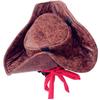 Adult Brown Pirate Captain Cap Holiday Party Vintage Tricorn Hat Pirate Cowboy Hat  Men Headwear