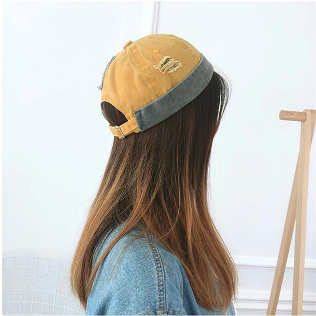 Tio Vintage Watch Cap (Yellow) / Brimless Skullcap