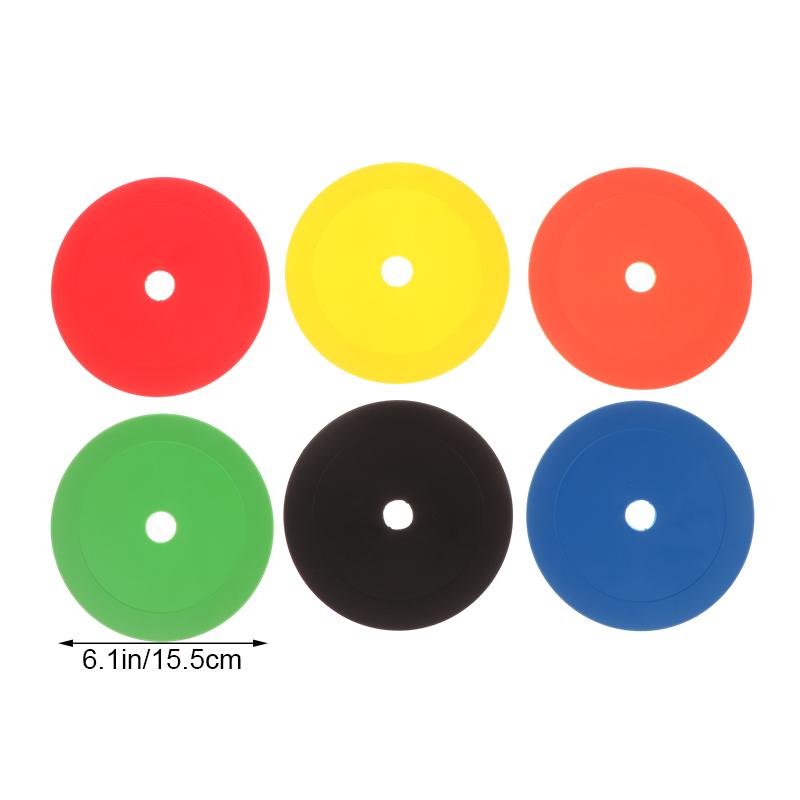10 Adet Futbol Düz Koniler İşaretleyici Disk Delikli Futbol Basketbol Sporları Hız Çeviklik Antrenman Yardımcıları İşaretleyiciler