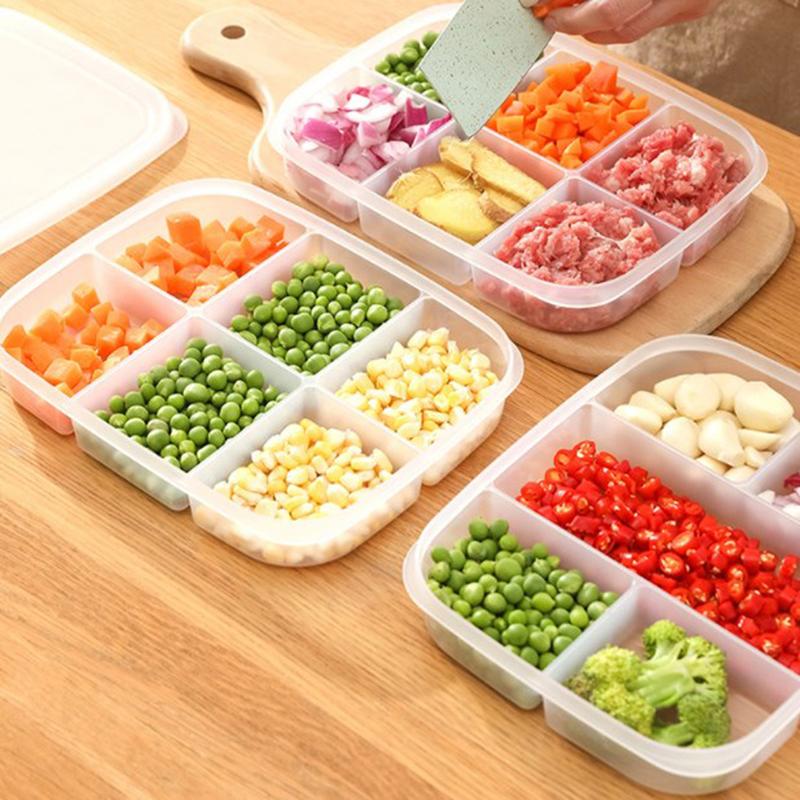Food Fruit Storage Box Portable Compartment Refrigerator Freezer Organizers