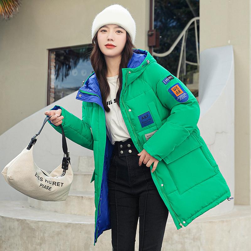 

Женское зимнее пальто больших размеров с капюшоном, приталенное, укороченное, с капюшоном, утепленное, теплое, на молнии, секционное 2XL