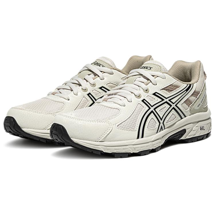 Asics Gel-Venture 6 Comfortable Durable Breathable Low-Top Trail Running Shoes Women Sneaker Beige Black 1012B359-300