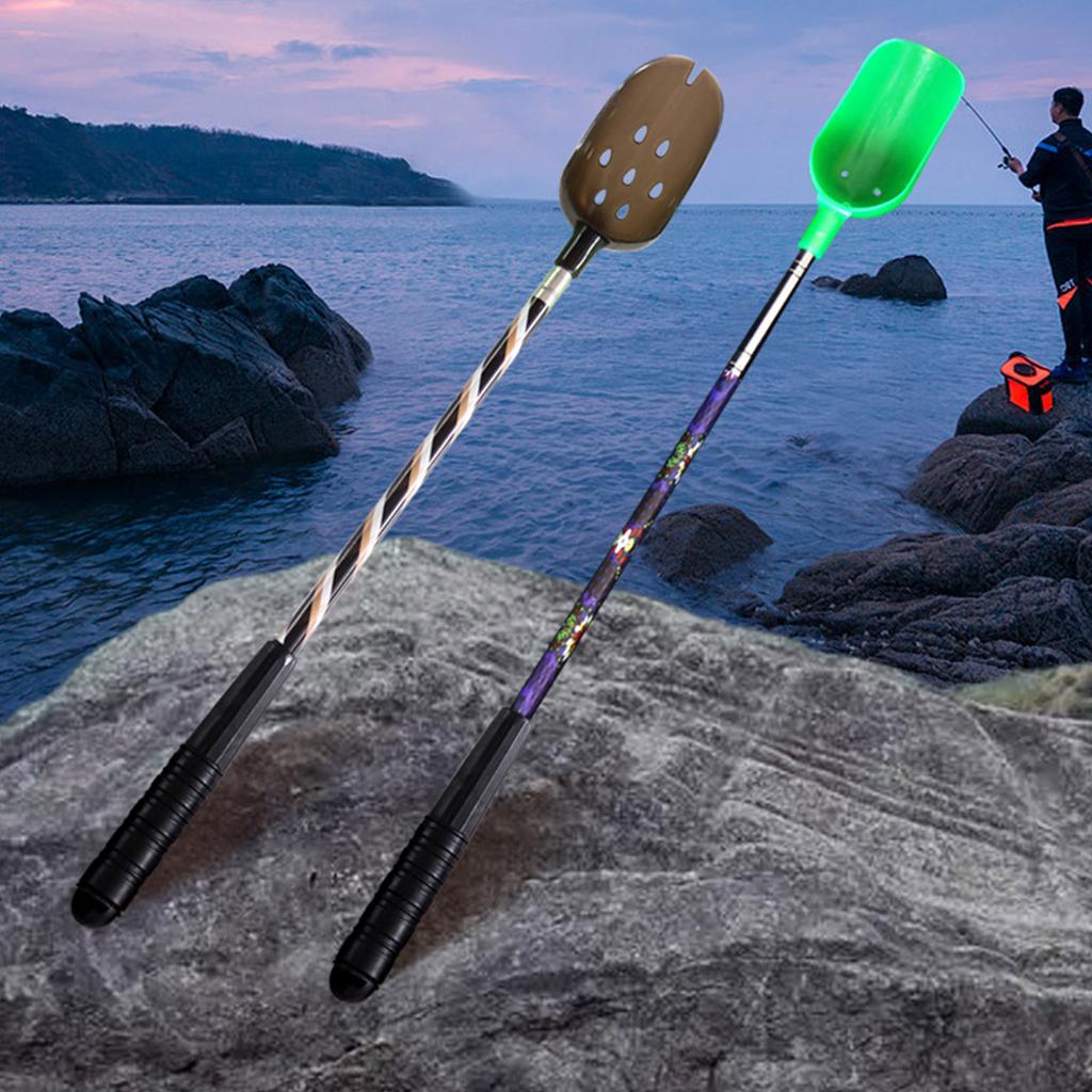 Rybářská návnadová vrhací lžíce 3dílná teleskopická vrhací lopatka na krmení partiklem, boilies, rybářské náčiní