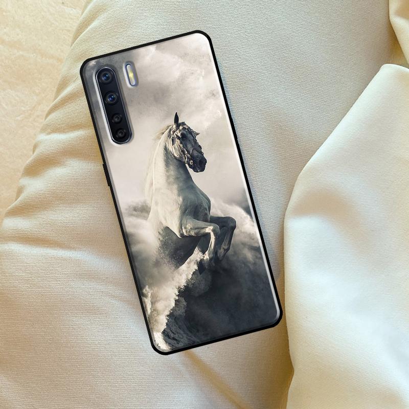 Running Horses Animal Case For Oppo A17 A94 A74 A54 A60 A40 A80 A16 A76 A96 A98 A58 A78 A18 A38 A57 A15 A5 A6 Pro
