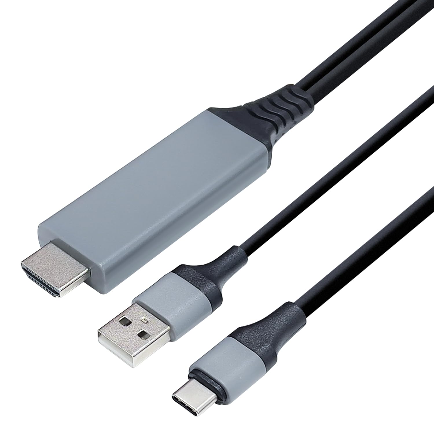 

Seiwa Перетворюючий кабель USB Type C на HDMI Кабель IMP330 та Проекції Відео 4K 30 Гц 5В Сумісний з Автомобільною Навігацією та Дзеркалюванням (Довжина 2,0 м) чорний
