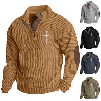 Spring And Autumn Men's Standing Collar Sweatshirt Is Outdoor Casual Sweaters Tops