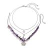 Retro Moon Sun Star Pendant Necklace Women Multilayer Jewelry Accessories