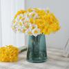 Narcissus bouquet silk cloth 6 sticks hand tied wedding fake flower home ornament