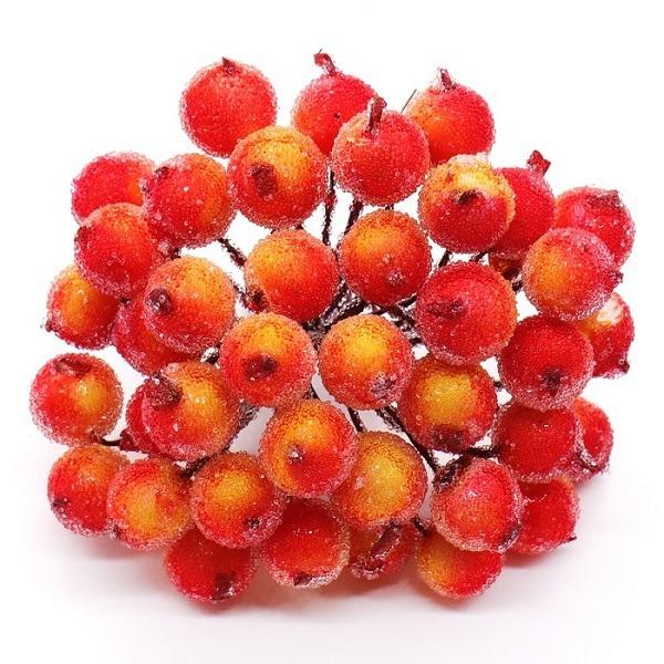 

Christmas Frosted Artificial Berry Vivid Red Holly Berries Wedding Party Decoration Artificial Flowers Home Decor помаранчевий