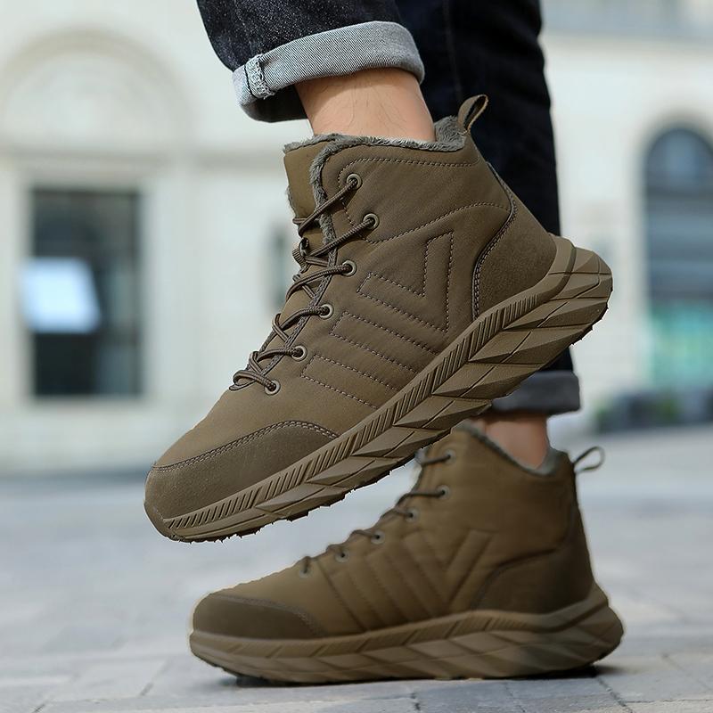 Womens Mens Snow Boots Winter Shoes Slip On Ankle Booties Anti-Slip Water Resistant Fully Fur Lined Outdoor Sneakers