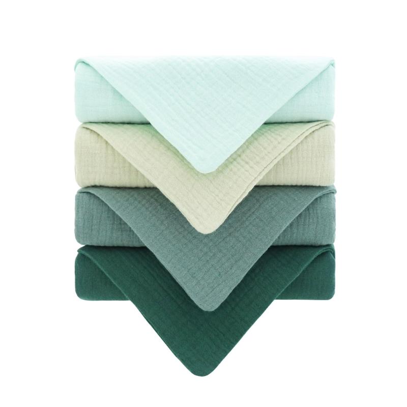 4Pcs Cotton Baby Face Towel Highly Absorbent Quick Dry Washcloth For Infant Face Washing Feeding And Daily Hygiene Care