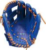 ZETT Youth Baseball Ground Royal Blue x Oak Brown BJG762620 Glove, Hero, All-Around, Left-Handed Throw, (2536), Size Small,