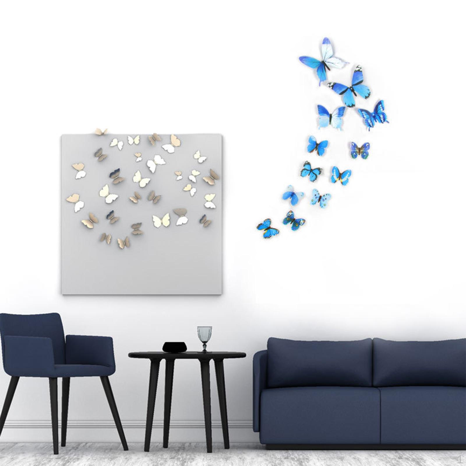 

12 PCS Butterflies Stickers Butterfly Wall Decor Removable DIY Scrapbooking 3D