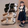 Girls Flat Shoes Fashion Elegant Kids Leather Shoes Sweet Soft Sole 2024 New Children Performance Shoes Versatile for Students