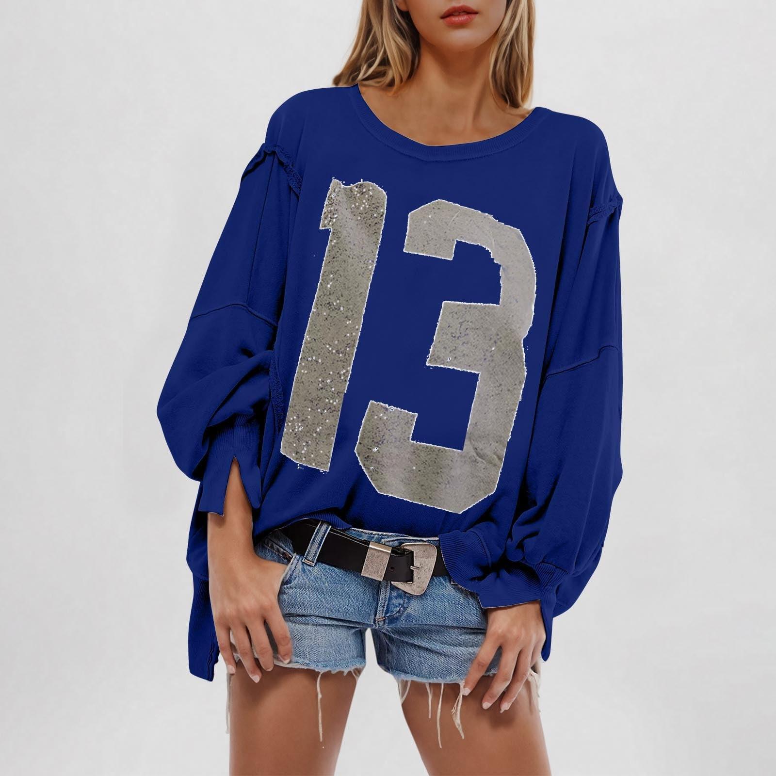 

Толстовка большого размера для женщин, забавные принты, рубашки с длинным рукавом и круглым вырезом, повседневный свободный пуловер S