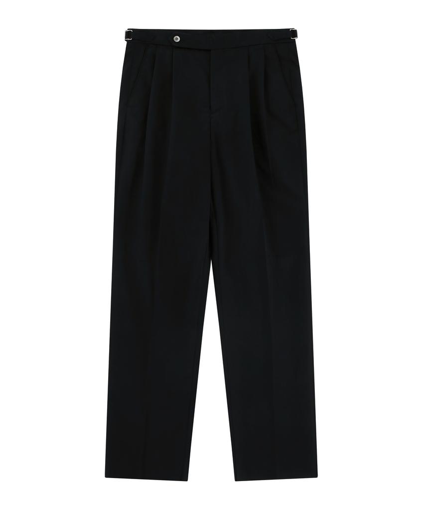 BELLIEF Supima Cotton Adjust 2Pleats Relaxed Chino (Black)