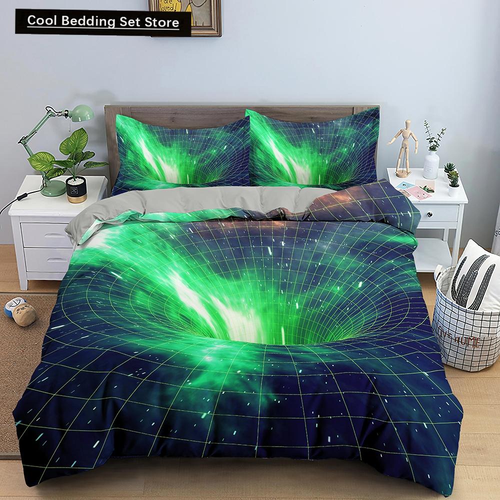 3D Duvet Cover Psychedelic Twin Bedding Set Double Quilt Cover with Zipper Closure 2/3pcs Queen King Polyester Comforter Cover