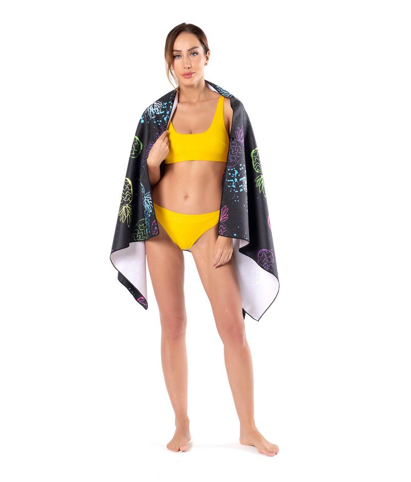 Mikrofaser Druck schnelltrocknendes Badetuch Strandtuch saugfähig Strand doppelseitiges Samt Strandtuch