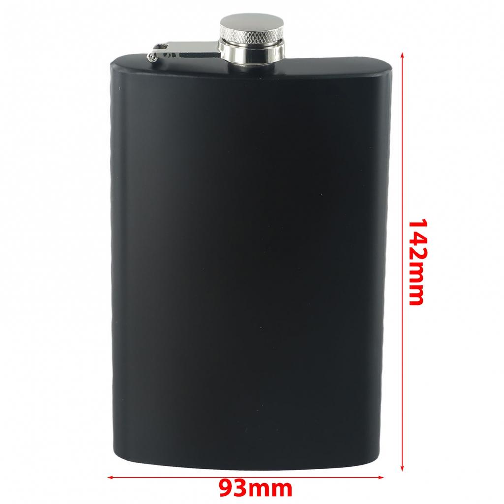 Hiking Other Spirits Flask Portable Small Wine Jug 7-12oz Black Black Matte