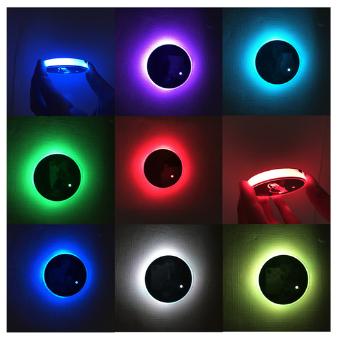 2pcs USB-Charge Cup Holder Bottom Pad LED Light Trim Lamp Universal For Car SUV