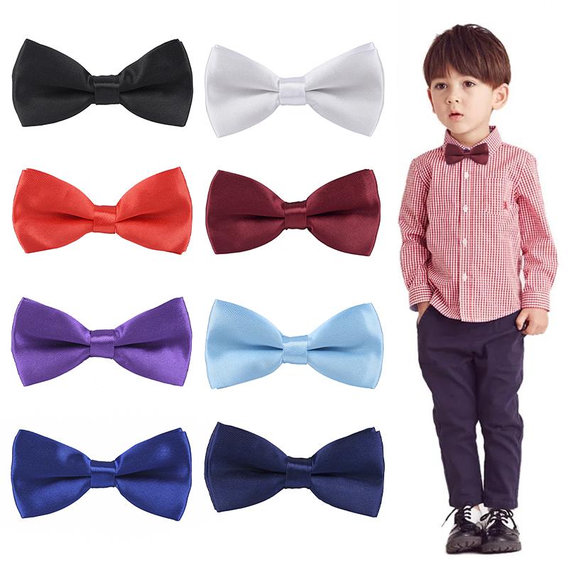 1Pc Polyester Formal Baby Toddler Boys Classical Bowties Solid Color Bow Tie Fashion Wedding Children