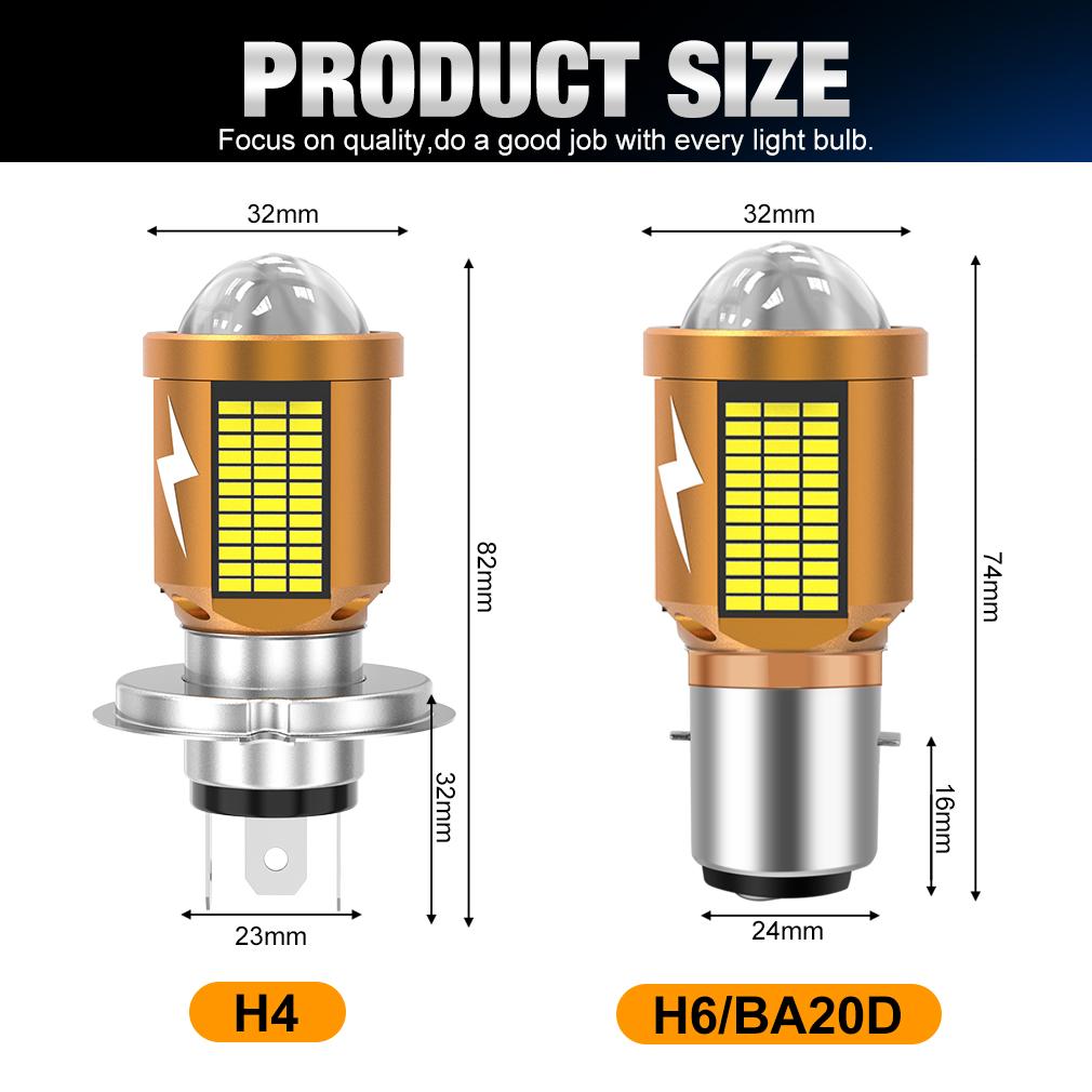 1Pc H4 LED Motorrad Scheinwerfer Birne 18000LM H6 BA20D Led Moto Licht Hohe Abblendlicht Weiß Gelb Lampe Canbus für Yamaha Kawasaki Suzuki