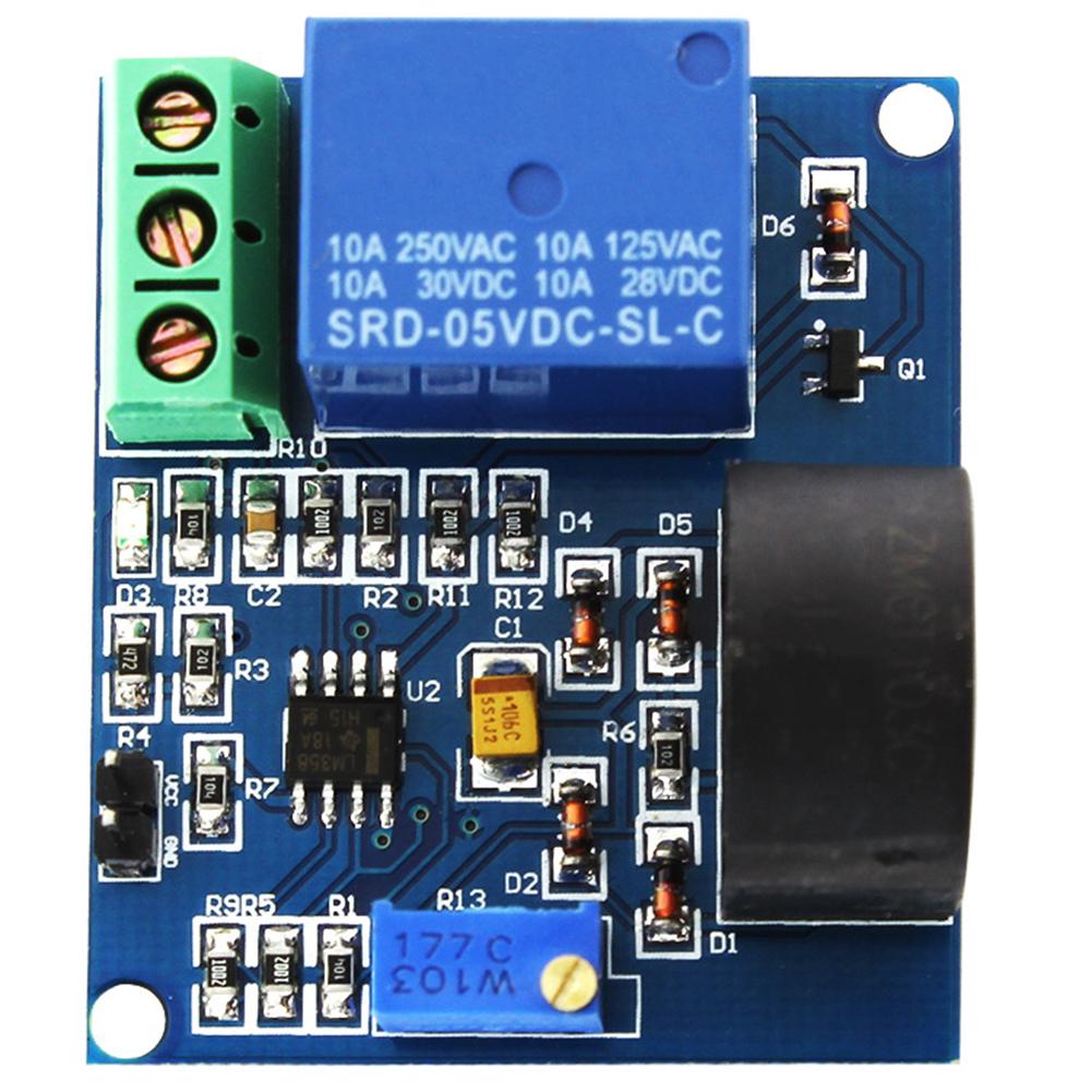Overcurrent Protection Module Sensor 5V Relay Module AC Current Sensor 5A Detection Range DIN Rail Mount Capable