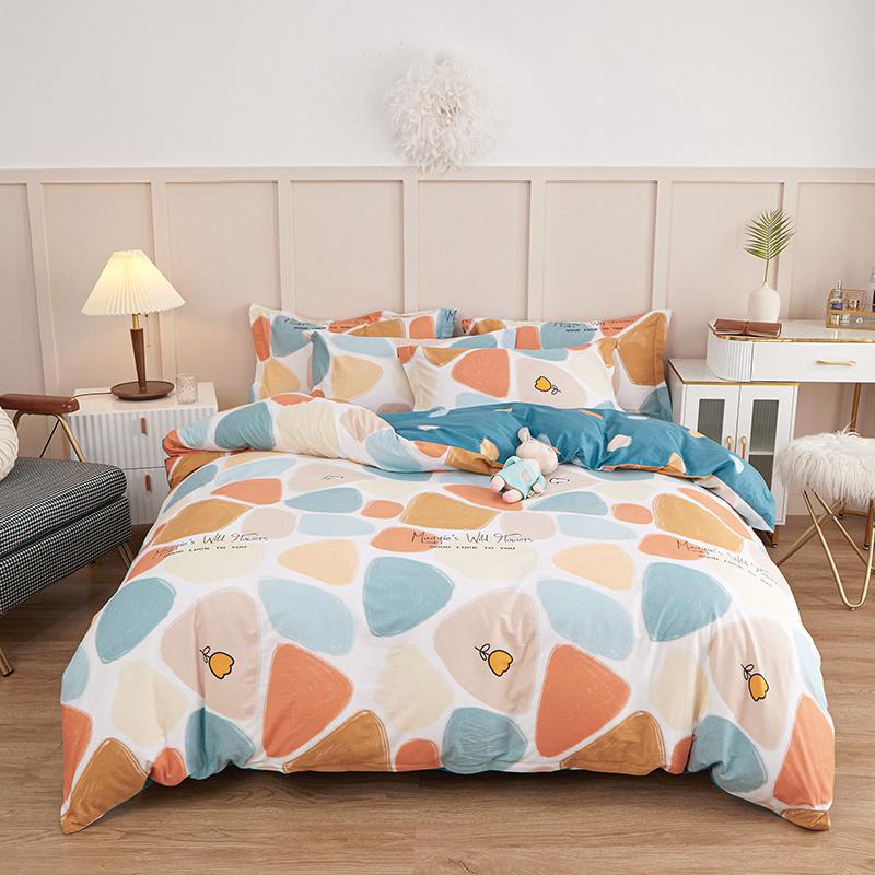 Fresh Floral Duvet Cover Set 100% Cotton Garden Style Pattern Queen Size Bedding Set Quilt Cover with Pillowcases for All Season