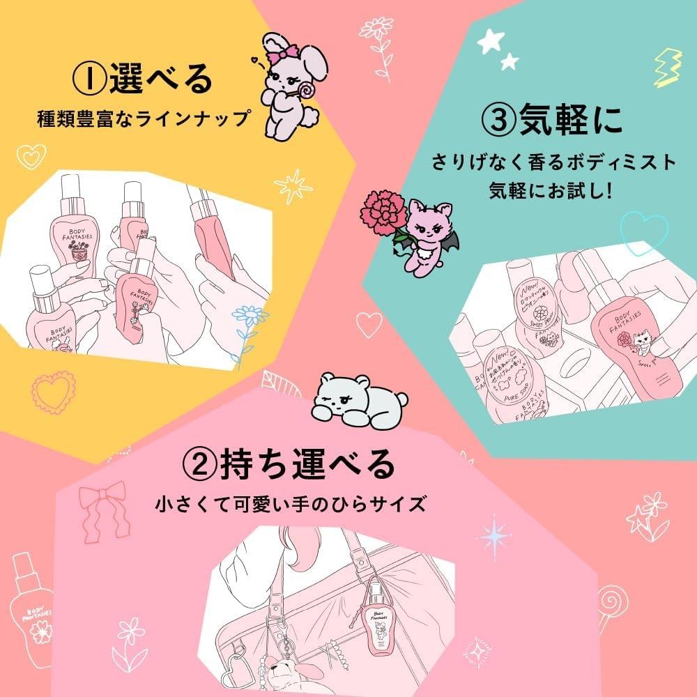 Body Fantasies Body Fantasy Body Spray Black Tea 50ml Body Mist Fragrance Portable Mini Size