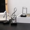 Talos 3Pcs Minimalist Music Note Resin Sculpture, Treble Clef & Eighth Quarter Desk Decor for Piano Room Living Room, Matte Art Collectible, Creative