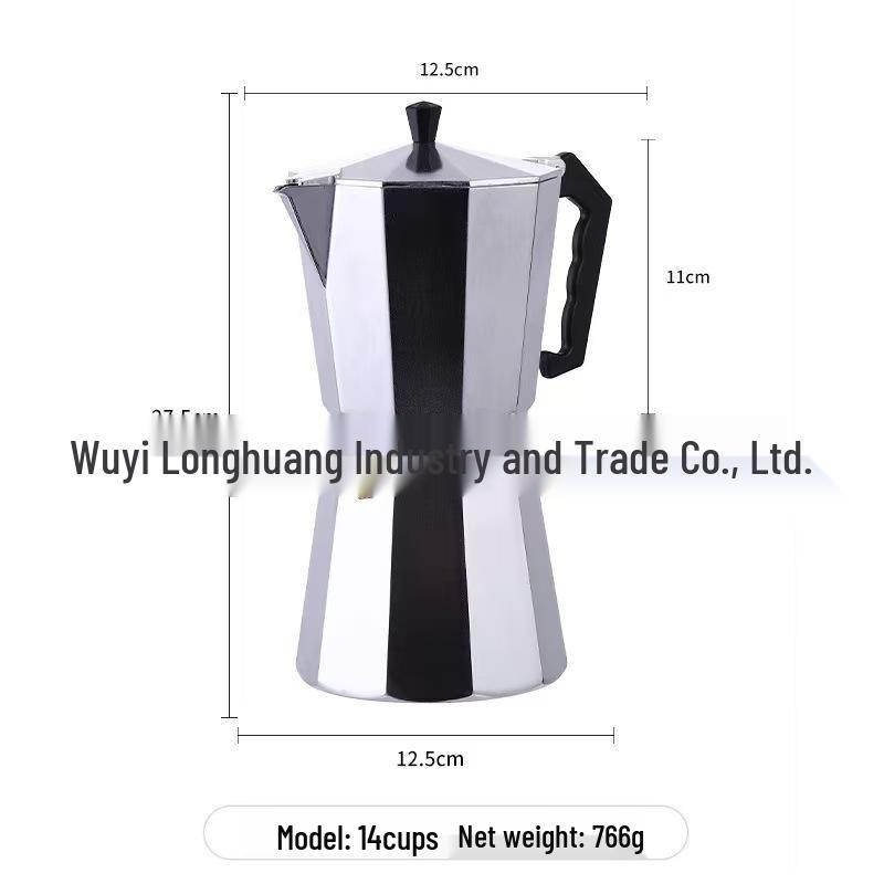 "European Octagonal Aluminum Moka Pot - Italian Style Coffee Maker"