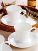 White Bone China Ceramic Latte & Tea Cup