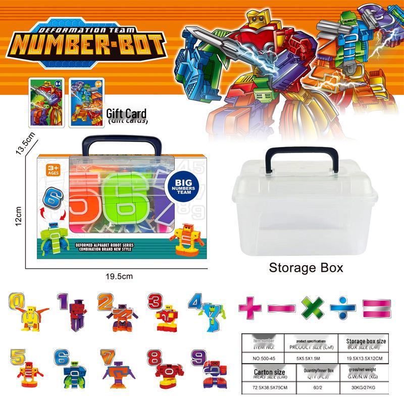 Kids Transformable Alphabet Robot - Interactive Educational Toy