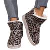 2025 Padded Flat Soft Sole Leopard Winter Padded Extra Thick Leopard Flat Snow Boots Female