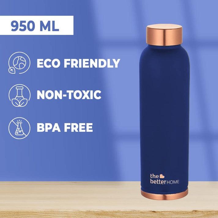Copper Bottle Blue (950 Ml), Copper Water Bottle Blue, The Better Home