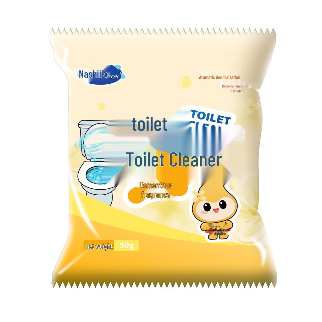 Disposable Dual-Action Toilet Bowl Cleaner: Deodorizes, De-scales, and Eliminates Odors