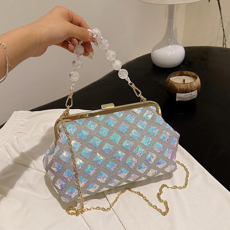 

Популярная сумка нишевого дизайна, новая женская сумка 2024 года, модная повседневная сумка-мессенджер с цепочкой, модная сумка-ракушка