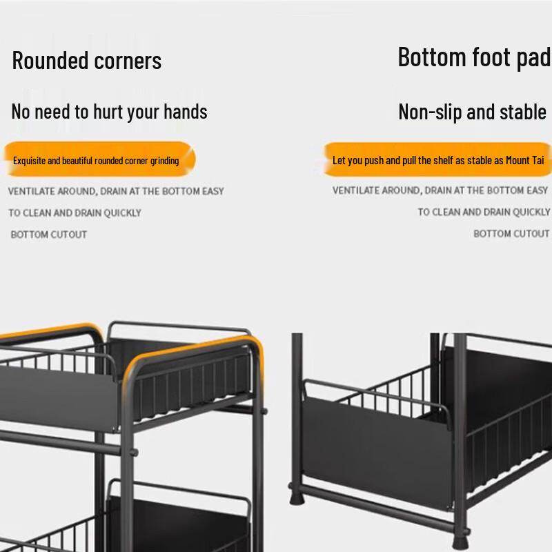 Kitchen Under-Sink Pull-Out Storage Rack