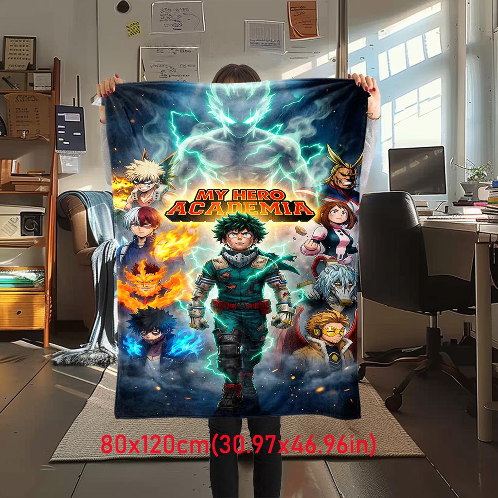 Hero Academia Anime Blanket Soft Comfortable All Seasons Suitable Sofa Office Nap Travel Festive Gift
