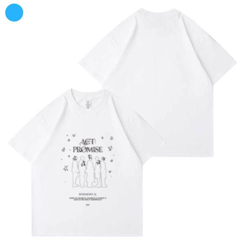 TX T2024 World Tour Concert ActPromise Peripheral Same Short Sleeve T-Shirt Printed Bottom Shirt on Clothes