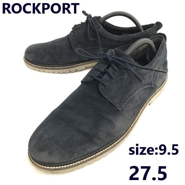 

ROCKPORT suede leather shoes 9.5 27.5 navy walking(USED)
