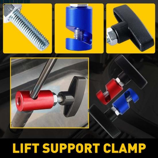 

Car Clamp Hood Lift Holder Support Strut Support Clamp Tool Durable Aluminum 2pc