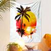 Tropical Sunset with Palm Trees Patterned Tapestry Decorative Wall Hanging, Home Bedroom Living Room Decor