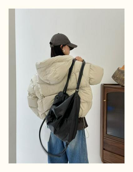 Winter Korean Style Loose Plus Size Casual Padded Cotton Hooded Jacket