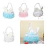 DIY Woven Basket Set Easter Themed Gift Holder Stylish Storage Container for Easter Celebrations and Gift Packaging