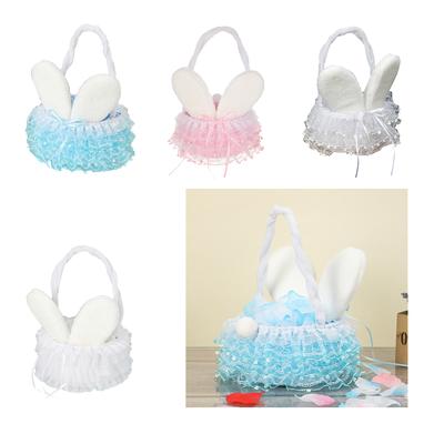 DIY Woven Basket Set Easter Themed Gift Holder Stylish Storage Container for Easter Celebrations and Gift Packaging