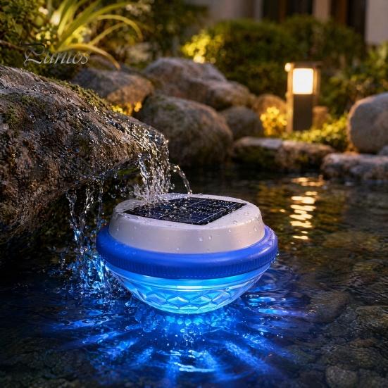 Solar Fish Projection Light Floating Light, with Dynamic Projection, Color-Changing LED Pool Outdoor Decoration Waterproof for Swimming Pools