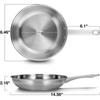 KOCH SYSTEME CS 8/10 Zoll Bratpfanne Edelstahl Steakpfanne mit 3-lagigem Boden Raucharm Kochtopf für Universalkochfelder