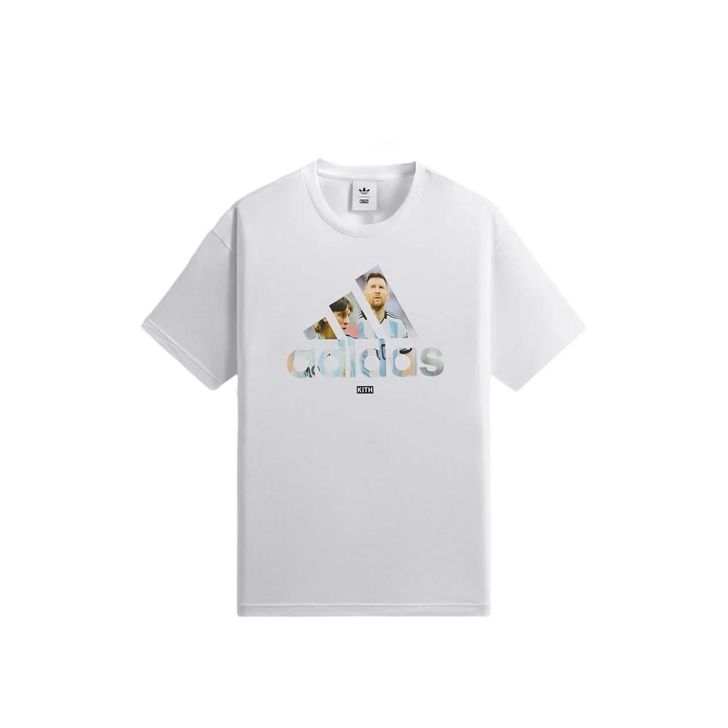 Kith x Messi для Adidas Графическая футболка Белая Мужские Топы ADKU4264 L